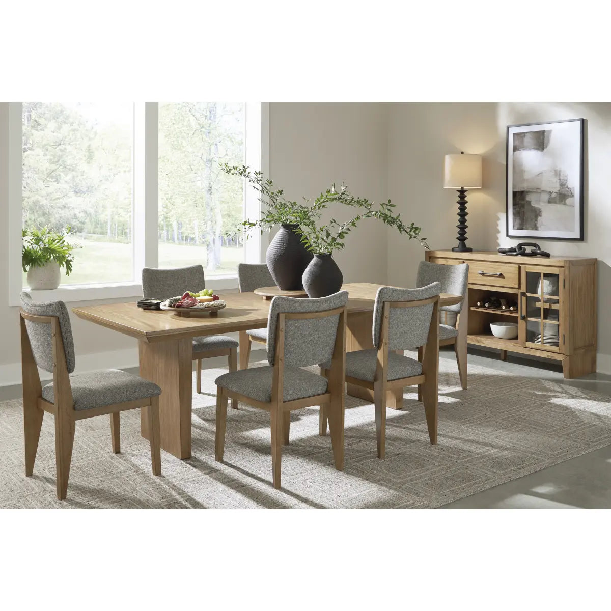 Ashley Sherbana Dining Set in Grey Signature Design by Ashley