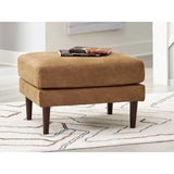 Ashley Telora ottoman In Caramel - Brampton Furniture Store