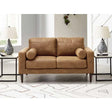 Ashley Telora Loveseat In Caramel - Brampton Furniture Store