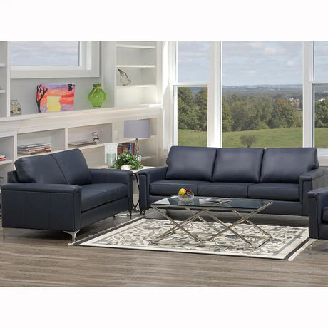 SBF 4414 Roswell 2Pc Sofa Set in Zurick Navy Sofa by Fancy