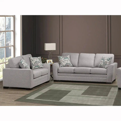 SBF Rayado 2pc Sofa Set Smoke Sofa by Fancy