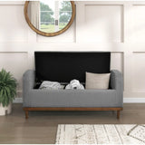 Lift Top Storage Bench 4590GY Complete Home Furnish