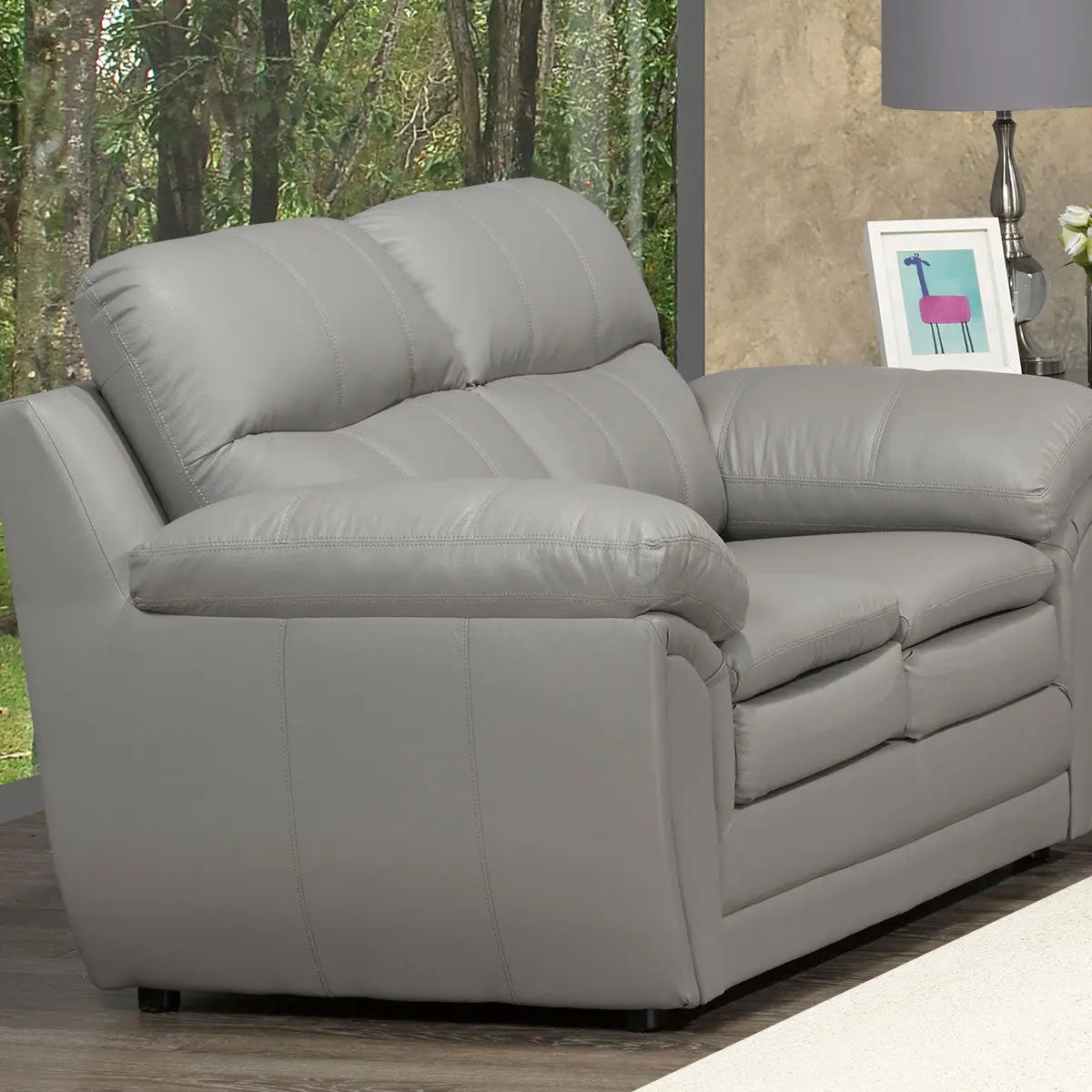 SBF Albia 3pc Sofa Set Steel Grey Sofa by Fancy