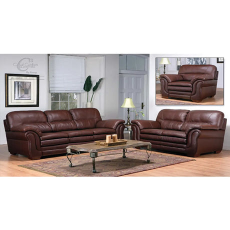 Andrew 5000 Sofa Set in Neptune Umber Sofa by Fancy