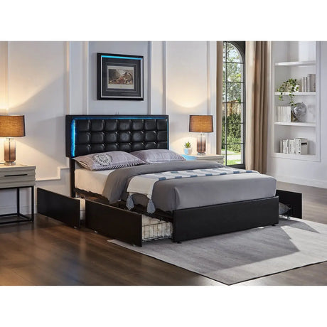 5400 LED Platform Bed in Black I.F.Furniture