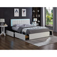 5400 LED Platform Bed in White I.F.Furniture