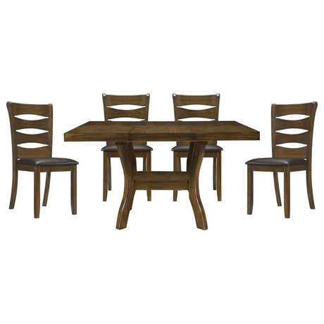 Darla 5 pc Brown Dining Set 5712 - Complete Home Furnish