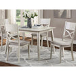 Antique 5 pc White Dining Set 5739 - Complete Home Furnish