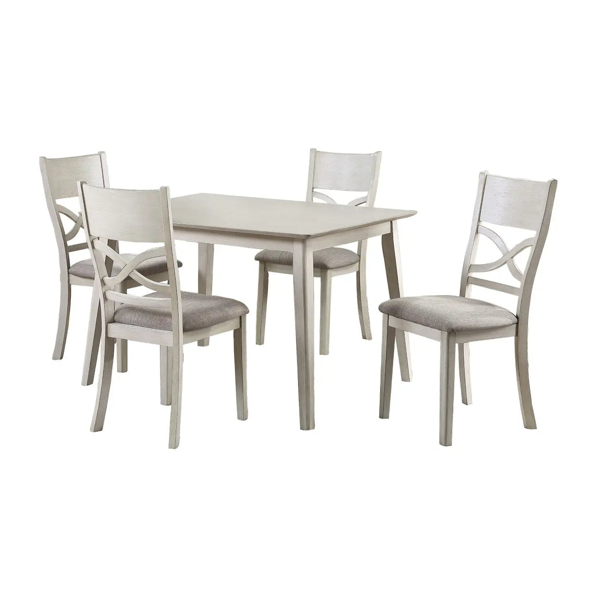 Antique 5 pc White Dining Set 5739 - Complete Home Furnish