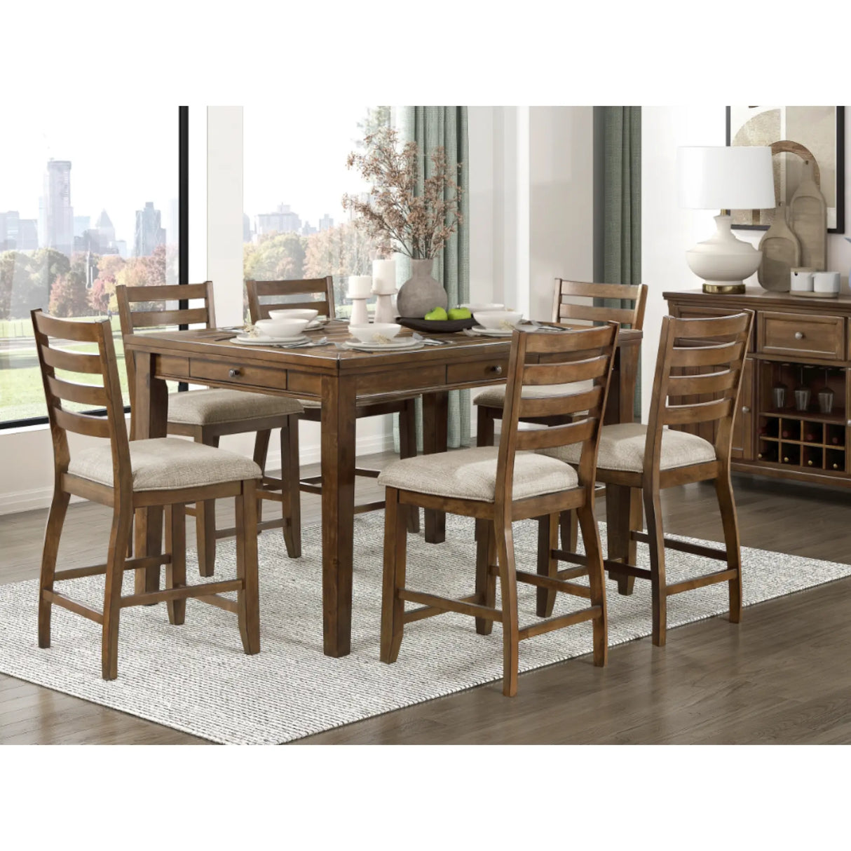 Tigard Counter Height Dining Set 5761 M.A.Z