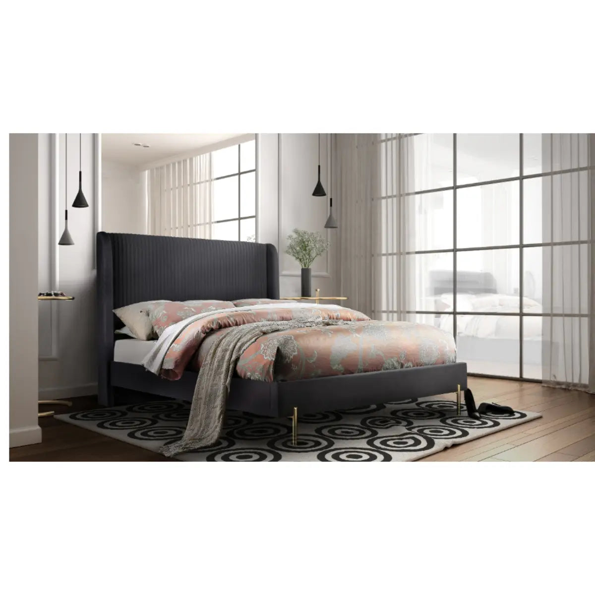 Estelle Upholstered Platform Bed 5900DG M.A.Z