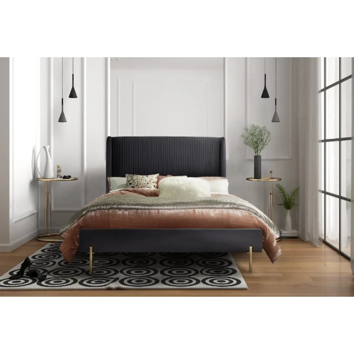 Estelle Upholstered Platform Bed 5900DG M.A.Z