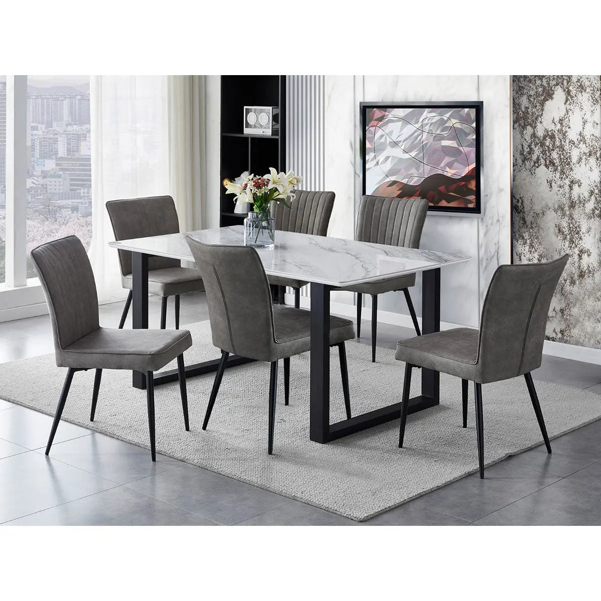 Leander 7 pc Dining Set 5915 - Complete Home Furnish