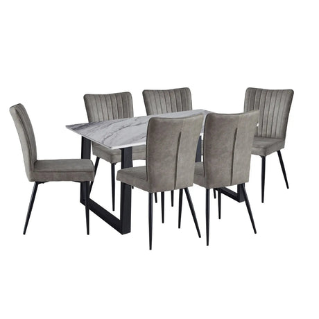 Leander 7 pc Dining Set 5915 - Complete Home Furnish