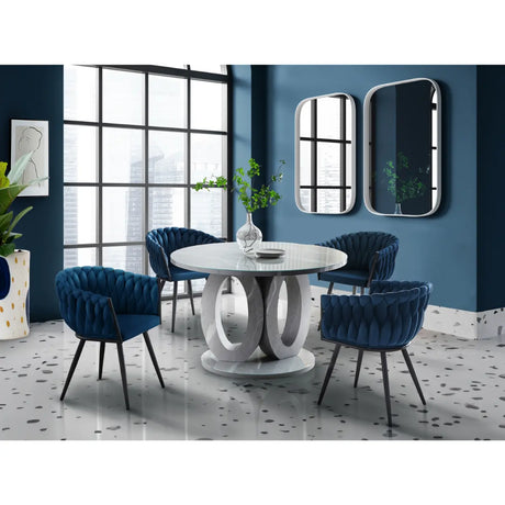 Skye Dining Set 5934 in Blue M.A.Z