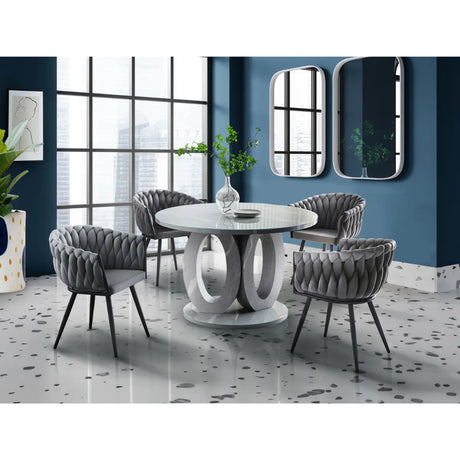 Skye Dining Set 5934 in Grey M.A.Z