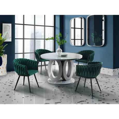 Skye Dining Set 5934 in Green M.A.Z