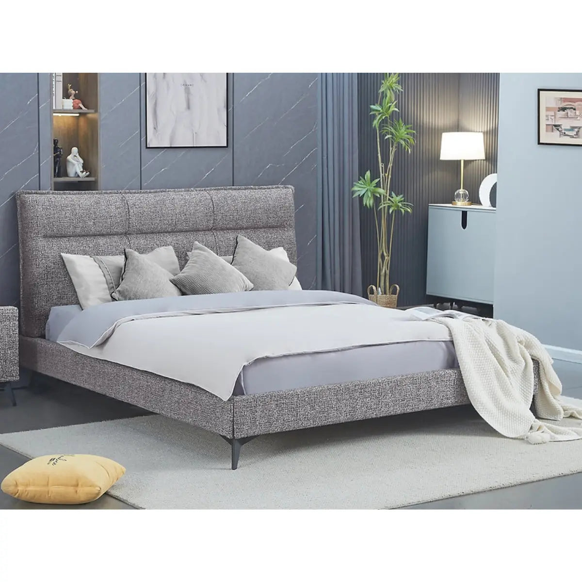 5935 Platform Bed in Grey I.F.Furniture