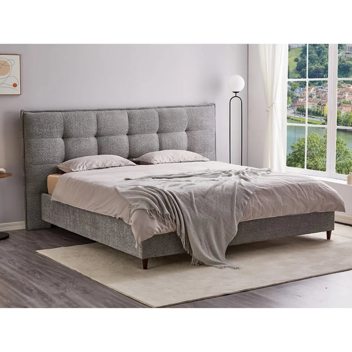 5940 Platform Bed in Grey I.F.Furniture