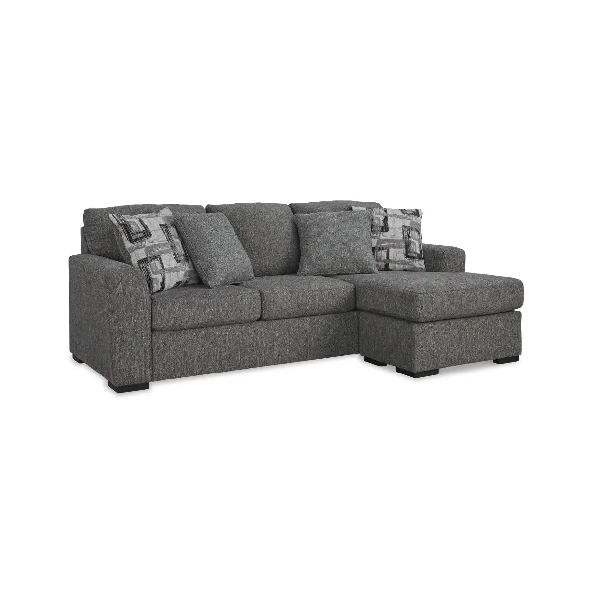 Ashley Gardiner Sofa Chaise with Ottoman in Pewter Signature Design by Ashley