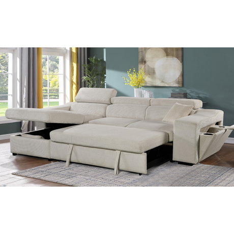 6362 2Pc Pull Out Sofa Bed Sectional VFI