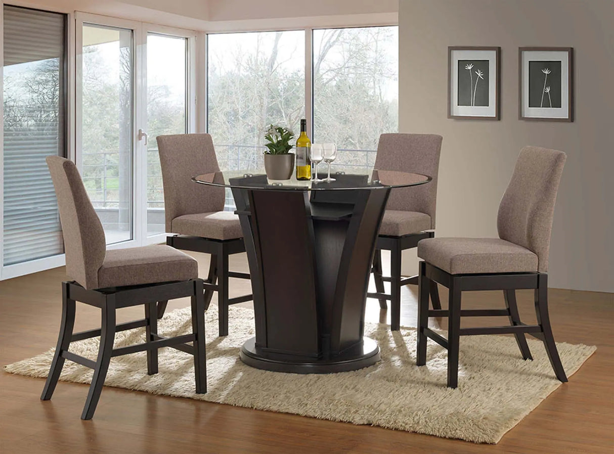 Pauline 5pc Dining Set in Brown Matrix Furniture