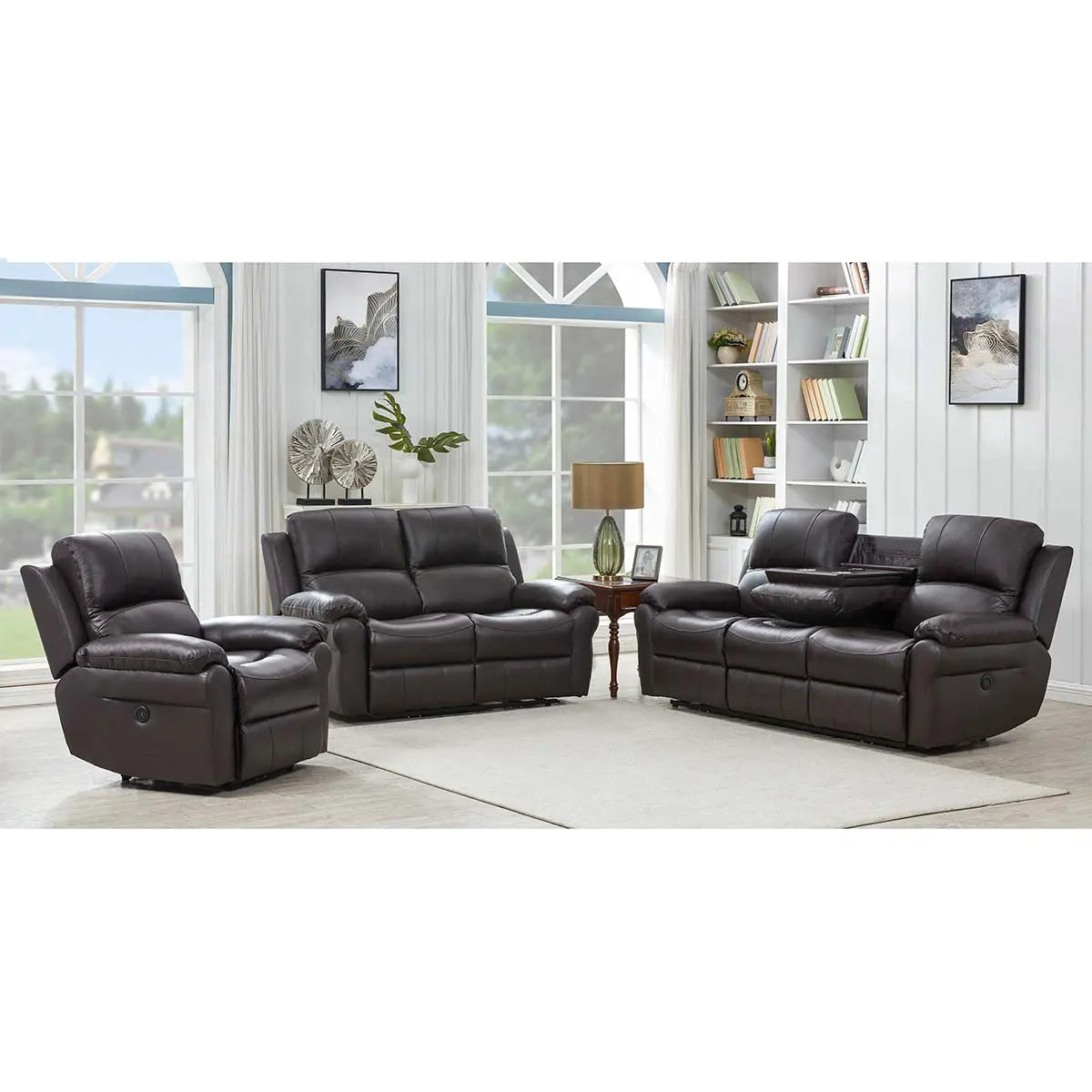 Danica High Grade Leather Power Reclining Sofa Set Kwality