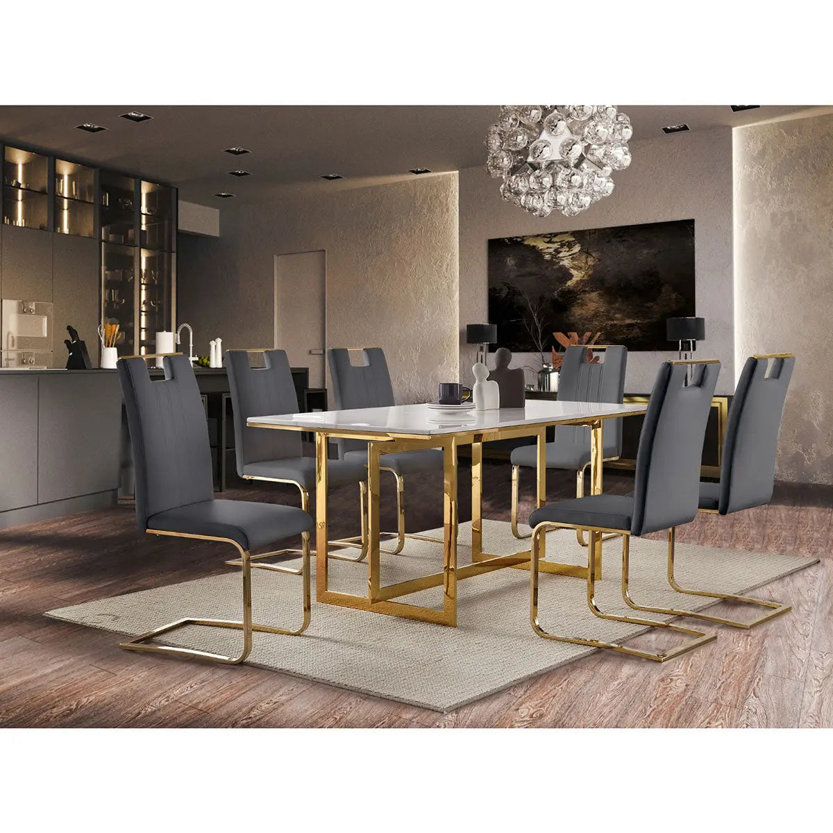 Althea 7 pc Dining Set 7451 - Complete Home Furnish