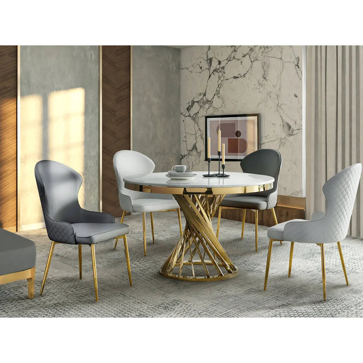 Venus 5 pc Glass Dining Set 7452 - Complete Home Furnish