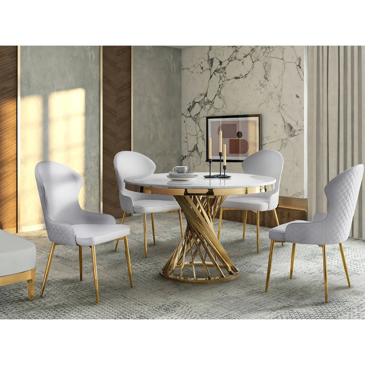 Venus 5 pc Glass Dining Set 7452 - Complete Home Furnish