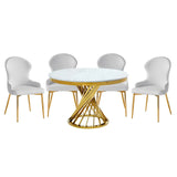 Venus 5 pc Glass Dining Set 7452 - Complete Home Furnish