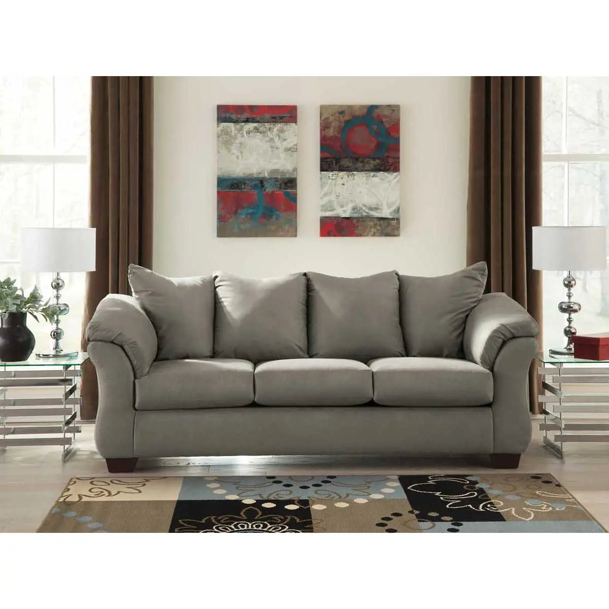 Ashley Darcy Sofa in Cobblestone - Brampton Furniture Store