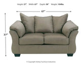 Ashley Darcy Loveseat in Cobblestone - Brampton Furniture Store