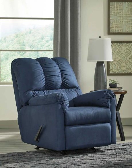 Ashley Darcy Rocker Recliner in Blue - Brampton Furniture Store