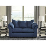 Ashley Darcy Loveseat in Blue - Brampton Furniture Store