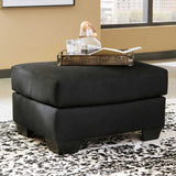 Ashley Darcy Ottoman in Black - Brampton Furniture Store