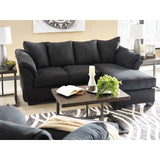 Ashley Darcy Reversible Sofa Chaise in Black - Brampton Furniture Store