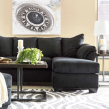 Ashley Darcy Reversible Sofa Chaise in Black - Brampton Furniture Store