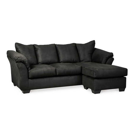 Ashley Darcy Reversible Sofa Chaise in Black