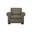 Fancy Leather Chair in Cobblestone Sofa by Fancy