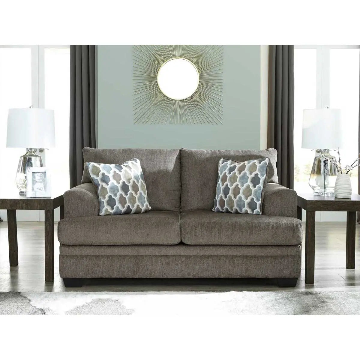 Ashley Dorsten Loveseat in Slate - Brampton Furniture Store