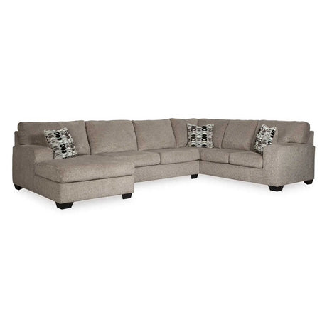 Ashley Ballinasloe 3 Piece LFH Sectional in Platinum - Brampton Furniture Store