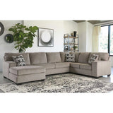 Ashley Ballinasloe 3 Piece LFH Sectional in Platinum - Brampton Furniture Store