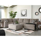 Ashley Ballinasloe 3 Piece RFH Sectional in Platinum - Complete Home