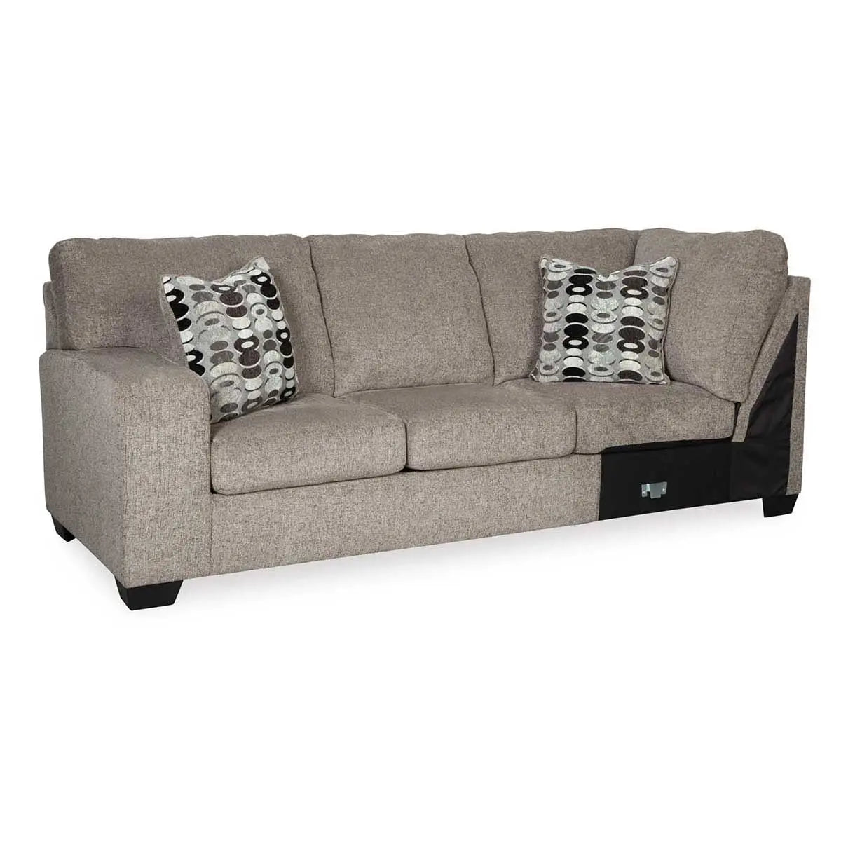 Ashley Ballinasloe 3 Piece RFH Sectional in Platinum - Complete Home