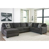 Ashley Ballinasloe 3 Piece LFH Sectional in Smoke - Complete Home