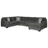 Ashley Ballinasloe 3 Piece RFH Sectional in Smoke - Brampton Furniture Store