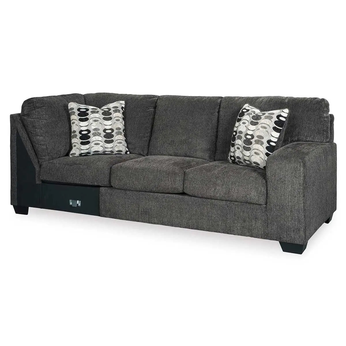 Ashley Ballinasloe 3 Piece LFH Sectional in Smoke - Complete Home