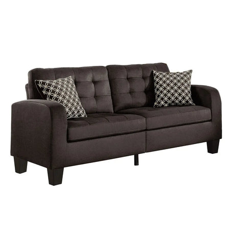 Sinclair Fabric Sofa Set in Brown