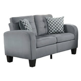 Sinclair 2 pc Fabric Sofa Set in Grey - Complete Home Furnish